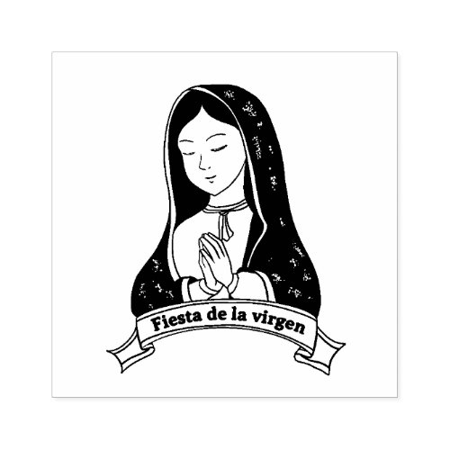Virgin Mary Guadalupe Mexican Religious Catholic Rubber Stamp