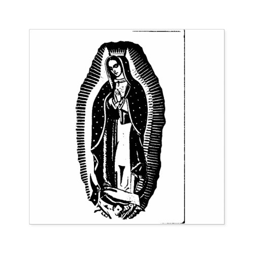 Virgin Mary Guadalupe Mexican Religious Catholic Rubber Stamp