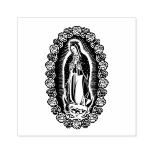 Virgin Mary Guadalupe Prayer Catholic Religious Rubber Stamp