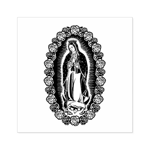 Virgin Mary Guadalupe  Prayer Catholic Religious Rubber Stamp