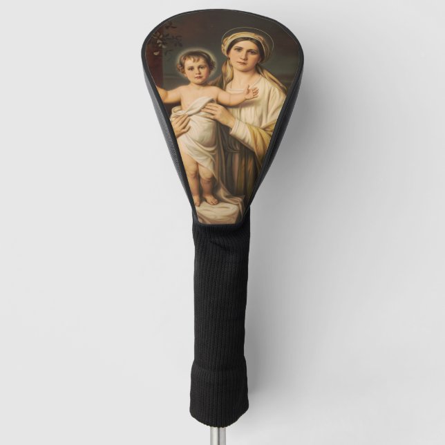 Virgin Mary holding baby Jesus  Golf Head Cover (Front)