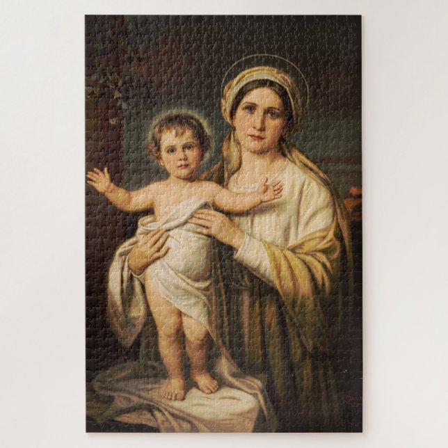 Virgin Mary holding baby Jesus  Jigsaw Puzzle (Vertical)