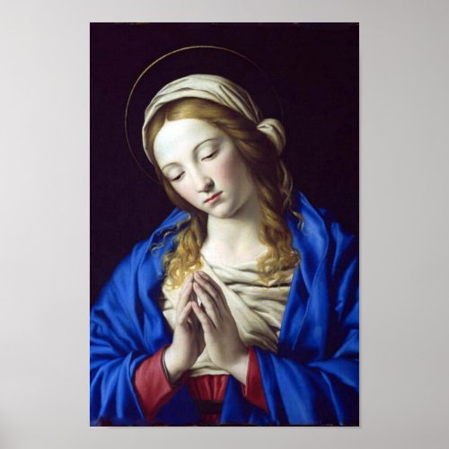 Virgin Mary in Prayer poster