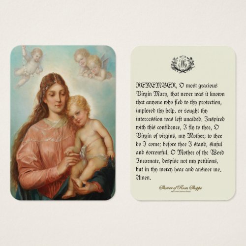 Virgin Mary Jesus Angels Memorare Prayer