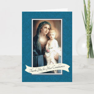 Virgin Mary Jesus Catholic Condolence Thank You