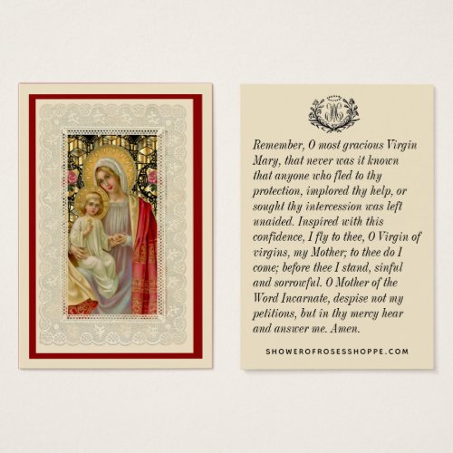 Virgin Mary Jesus Catholic Memorare Prayer Holy