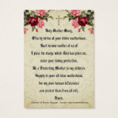 Virgin Mary Jesus Catholic Mother Child Prayer (Back)