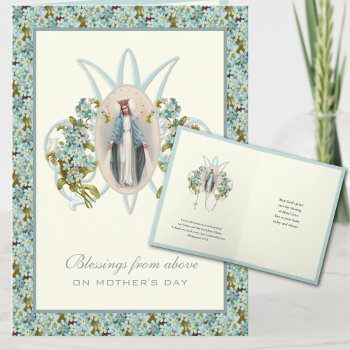 Virgin Mary Jesus Catholic  Prayer Religious Card by ShowerOfRoses at Zazzle