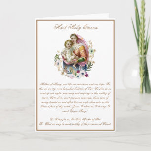 Virgin Mary Jesus Catholic Prayer Religious Card