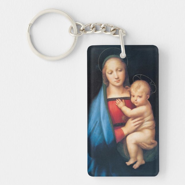Virgin Mary Jesus Christ Religious Art  Keychain (Front)