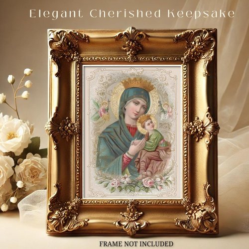 Virgin Mary Jesus Funeral Memorial Holy Card _