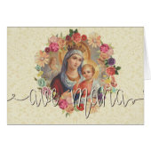 Virgin Mary Jesus Lace Ave Maria Overlay (Front Horizontal)
