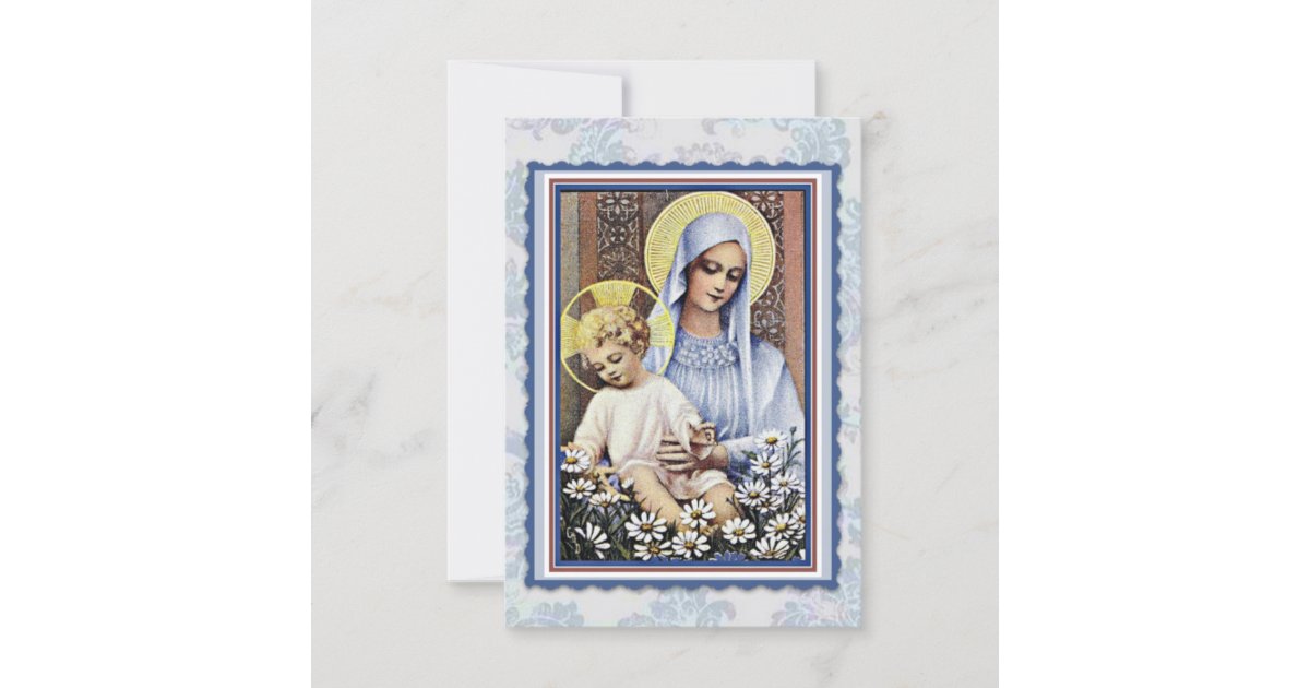 Virgin Mary Jesus Lovely Lady Dressed in Blue Poem