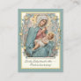 Virgin Mary Jesus Lovely Lady Dressed in Blue Poem Enclosure Card