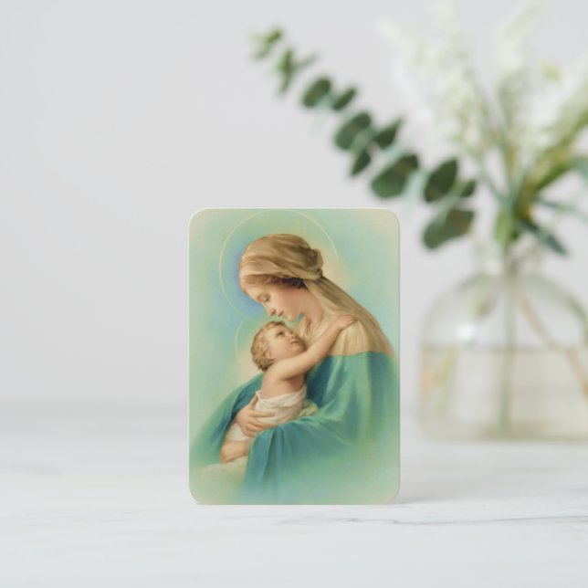 chinese dress ladies Lovely Lady Dressed in Blue Catholic Prayer Holy Card Pack of 50 main image 1