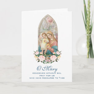 Virgin Mary Jesus Mothers Day Catholic Card
