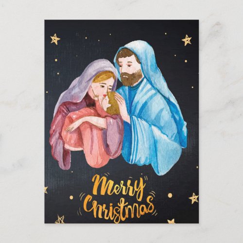 Virgin Mary Jesus Nativity Christmas Postcard
