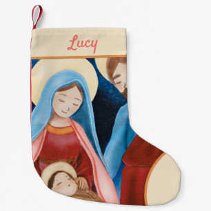 Virgin Mary Jesus Nativity Christmas Small Christmas Stocking