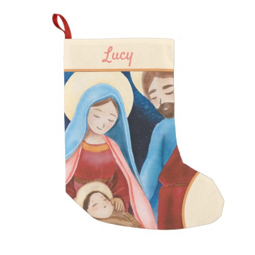 Virgin Mary Jesus Nativity Christmas Small Christmas Stocking