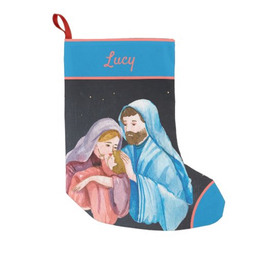 Virgin Mary Jesus Nativity Christmas Small Christmas Stocking