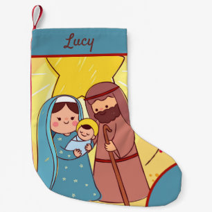 Virgin Mary Jesus Nativity Christmas Small Christmas Stocking