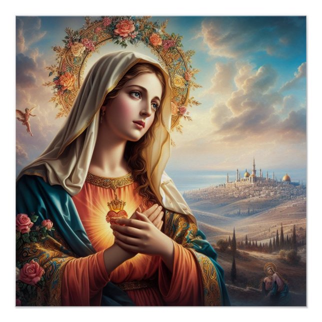 Virgin Mary Jesus  Poster (Front)