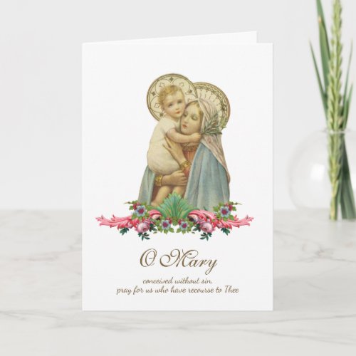 Virgin Mary Jesus Religious Mothers Day Card