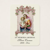 Virgin Mary Jesus Spanish Funeral Holy Prayer (Front)