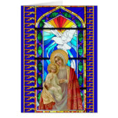 Virgin Mary Jesus Stained Glass Holy Spirit (Front)