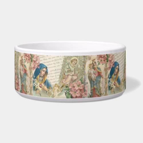 Virgin Mary Jesus Vintage Catholic Prayer Bowl