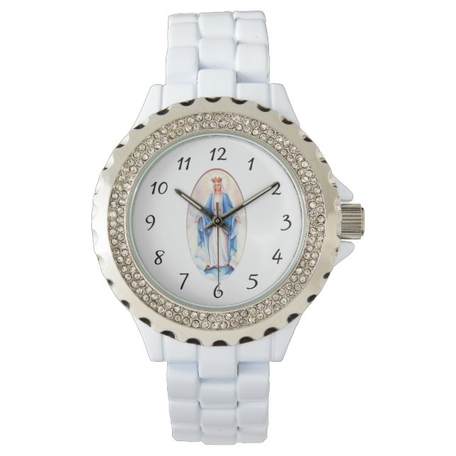 Virgin Mary Lady of Grace Blessed Mother Religious Watch (Front)