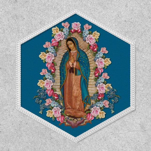 Virgin Mary Lady of Guadalupe Spanish Catholic Pat Patch (Front)