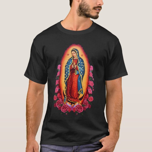 Virgin Mary Lady of Guadalupe Virgen De Guadalupe  T-Shirt (Front)