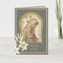 Virgin Mary Lilies Religious Poem Prayer Card