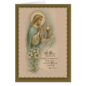 Virgin Mary Madonna adoring the Eucharist (Front)