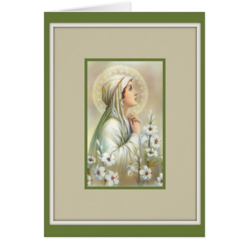 Virgin Mary Madonna Lilies Mental Peace