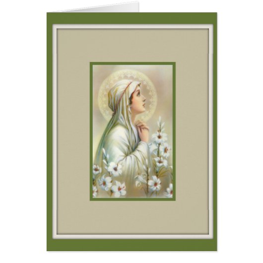 Virgin Mary Madonna Lilies Mental Peace (Front)
