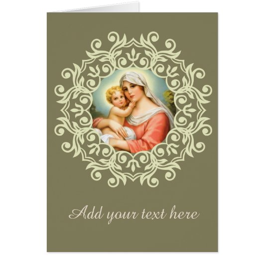 Virgin Mary Madonna with Baby Jesus Lace (Front)