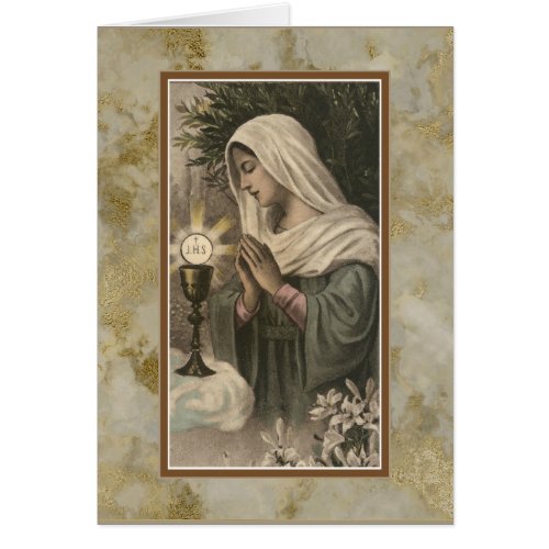 Virgin Mary Mass Offering Card