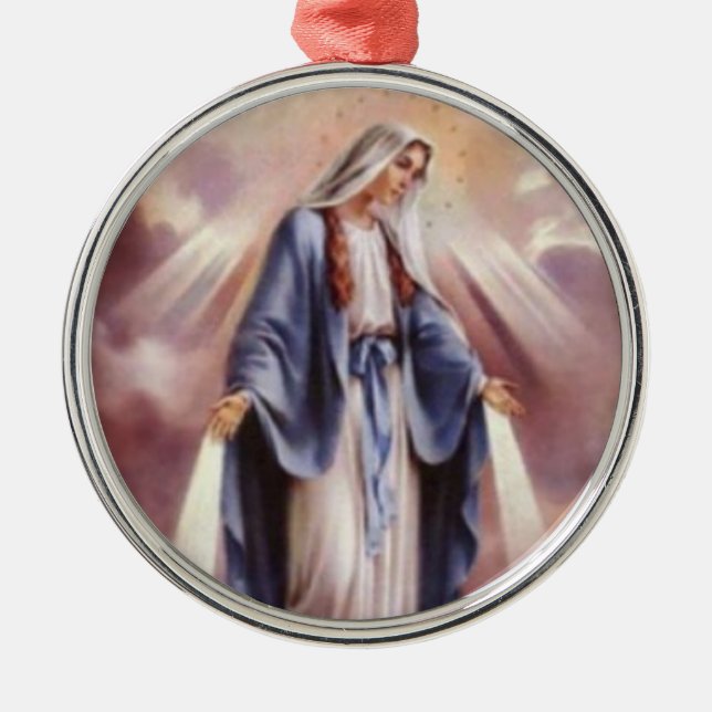 VIRGIN MARY METAL ORNAMENT (Front)