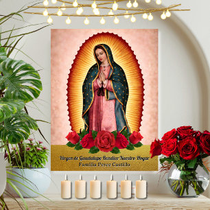 Virgin Mary Mexico Guadalupe Spanish Prayer Foam Board