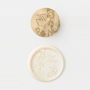 Virgin Mary Monogrammed Wedding Wax Seal Stamp