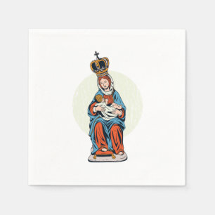Virgin Mary Mother Of Jesus Religion Faith God Gif Napkins