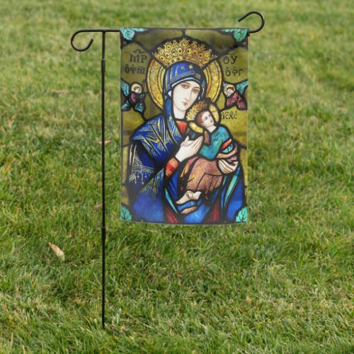 Virgin Mary Mother of Perpetual Help Religious Garden Flag