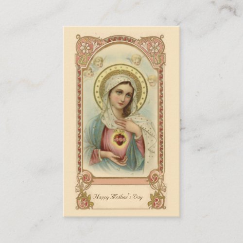 Virgin Mary Mothers Day Remembrance Holy Card