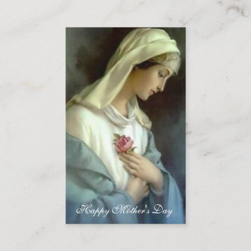 Virgin Mary Mothers Day Remembrance Holy Card