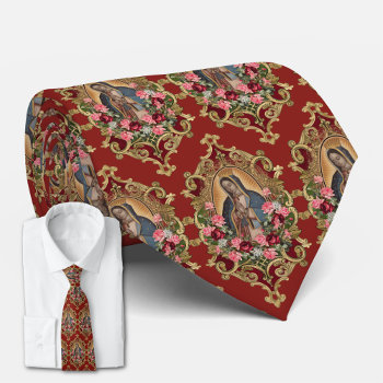Virgin Mary Of Guadalupe Mexico Spanish Neck Tie by ShowerOfRoses at Zazzle