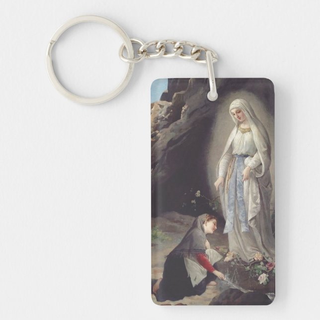 Virgin Mary of Lourdes Keychain (Front)