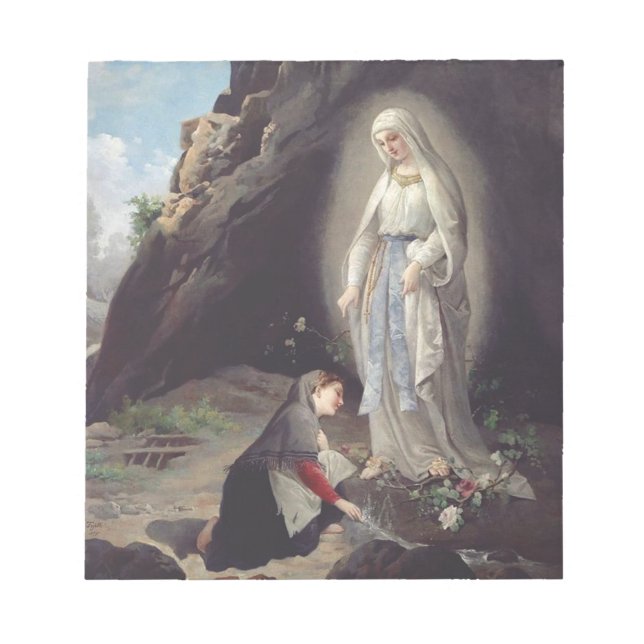 Virgin Mary of Lourdes Notepad (Front)