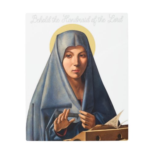 Virgin Mary of the Annunciation Metal Wall Art 